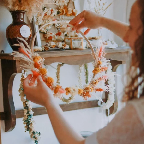 Atelier Couronne en fleurs séchées – Image 2