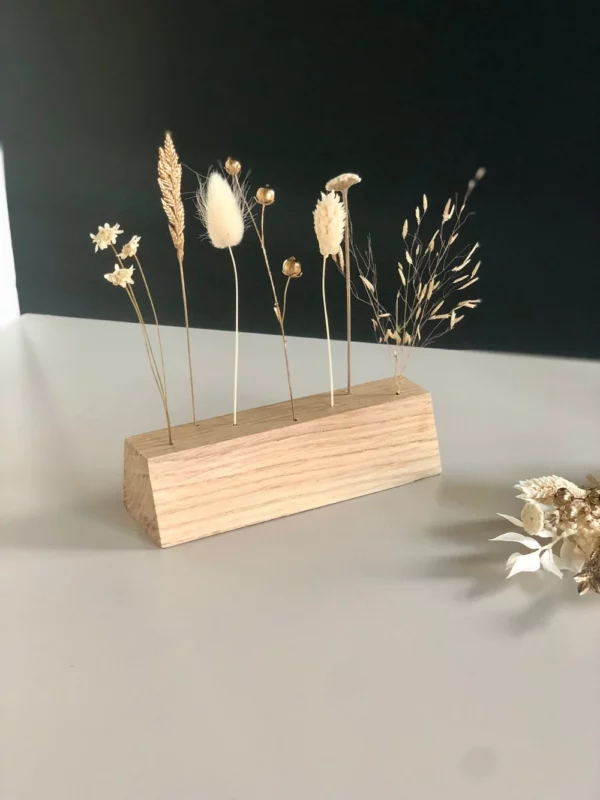 Jardinière en bois fleurie – Image 2