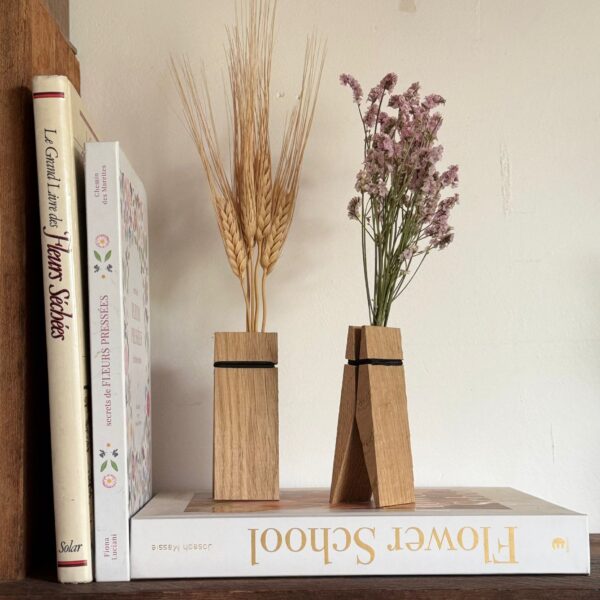 Pince en bois fleurie