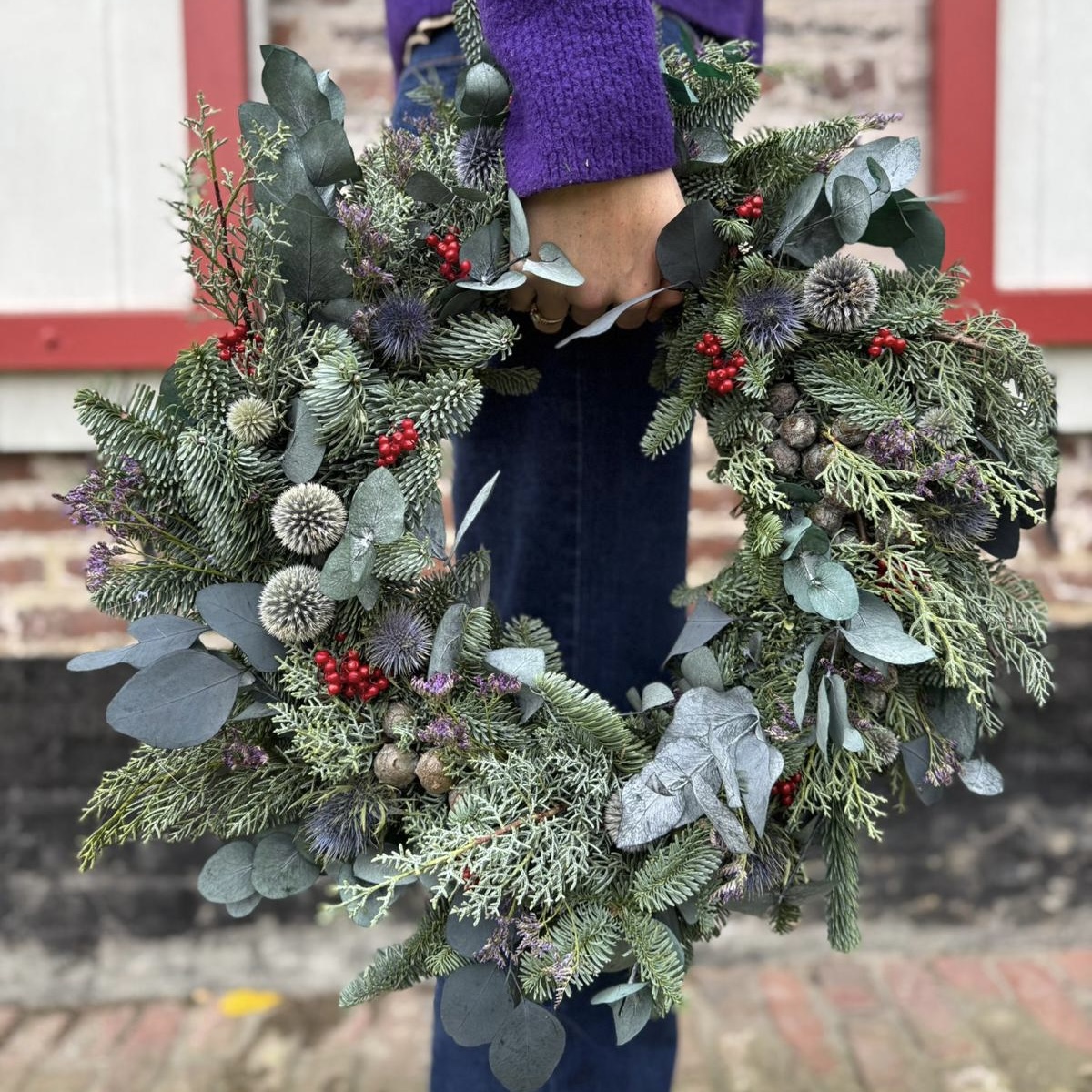 Couronne de Noël - Chardon