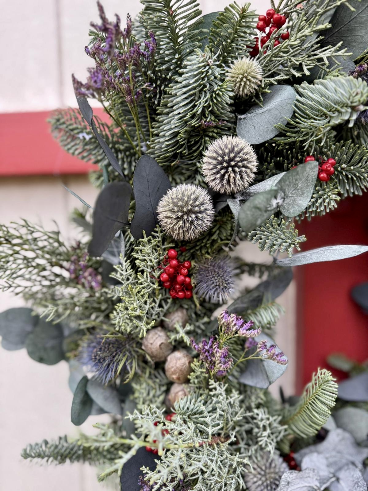 Couronne de Noël - Chardon – Image 3