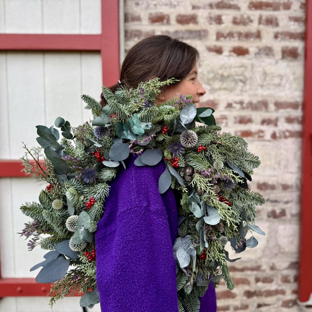 Couronne de Noël - Chardon – Image 2