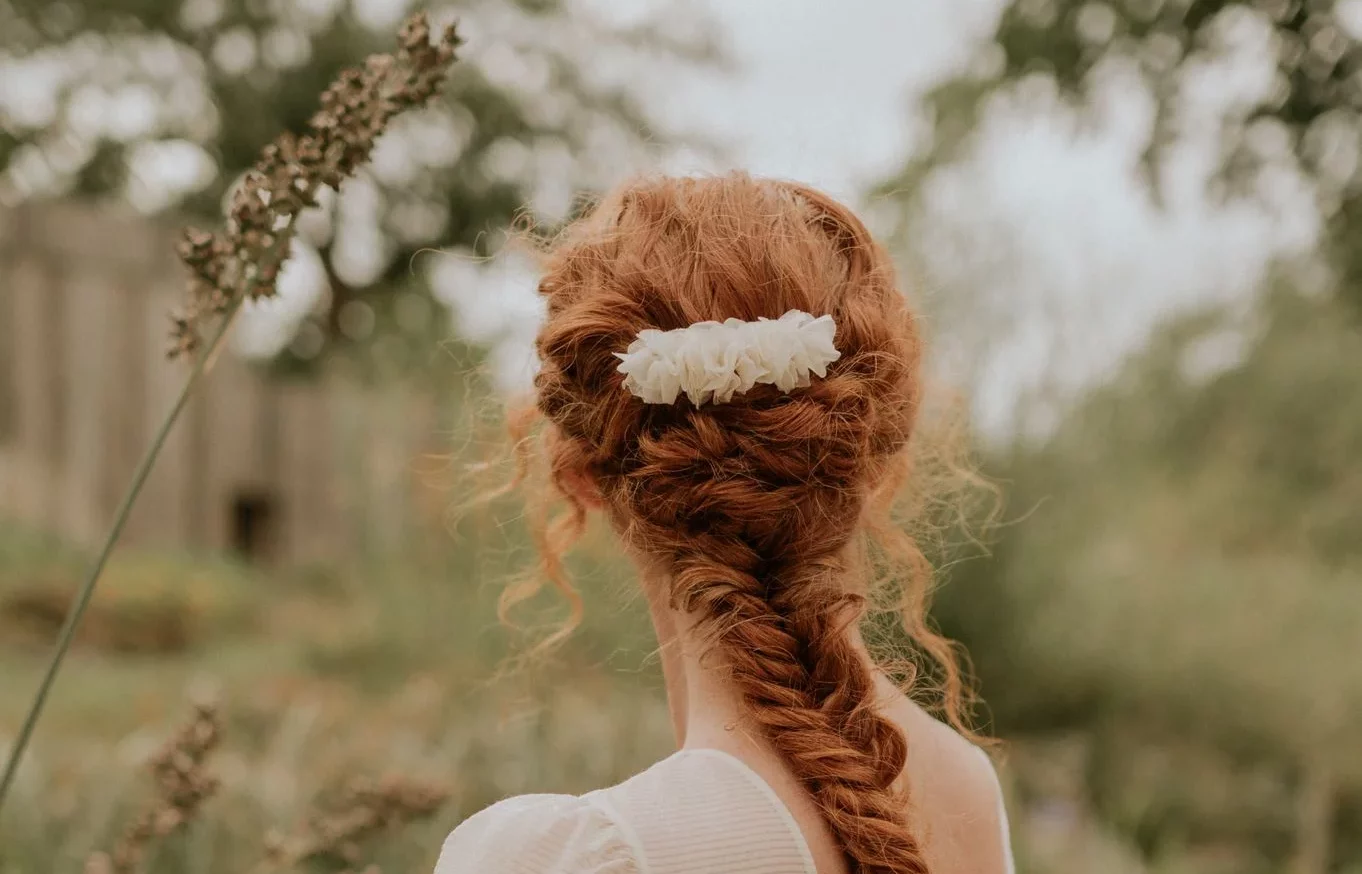 Peigne de mariage en fleurs séchées